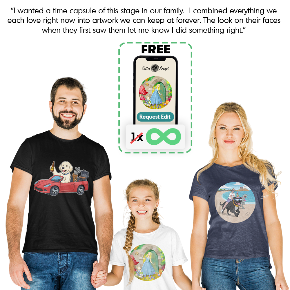 PromptTee™ Group Pack - 3-10x Unisex T-Shirts